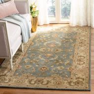 Safavieh Heritage Collection HG811B Handcrafted Traditional Oriental Blue and Beige Wool Area Rug (9 x 12)