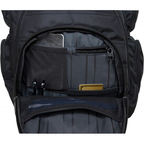  Kenneth Cole Reaction Pack-of-All-Trades Multi-Pocket 17.0” Laptop & Tablet Business Travel Backpack, Black, One Size