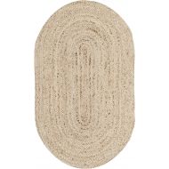 Safavieh Cape Cod Collection CAP252A Hand Woven Natural Jute Area Rug (5 x 8)