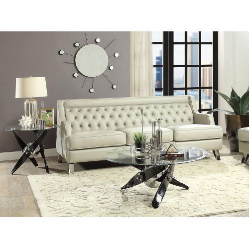  Acme Furniture ACME Furniture Hagelin Coffee Table, Black and Silver