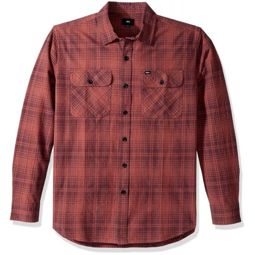  Obey Mens Knuckle Long Sleeve Woven Shirt