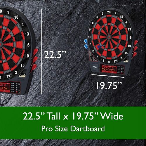  Viper by GLD Products Viper Specter Electronic Dartboard, Double Tall LCD Cricket Scoreboard, Bilingual Voice Scoring, Built In Storage, Ultra Thin Spider For Increased Scoring Area, Powered By An AC Ad