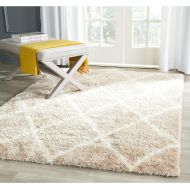 Safavieh Montreal Shag Collection SGM831C Beige and Ivory Area Rug (86 x 12)