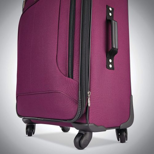  American Tourister Pop Max 3-Piece Softside (SP21/25/29) Luggage Set with Multi-Directional Spinner Wheels, Berry