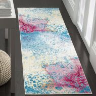 Safavieh Water Color Collection WTC620G Light Blue and Light Yellow Area Rug, 67 x 9
