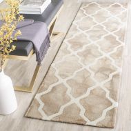 Safavieh Dip Dye Collection DDY540G Handmade Geometric Moroccan Watercolor Beige and Ivory Wool Runner (23 x 6)