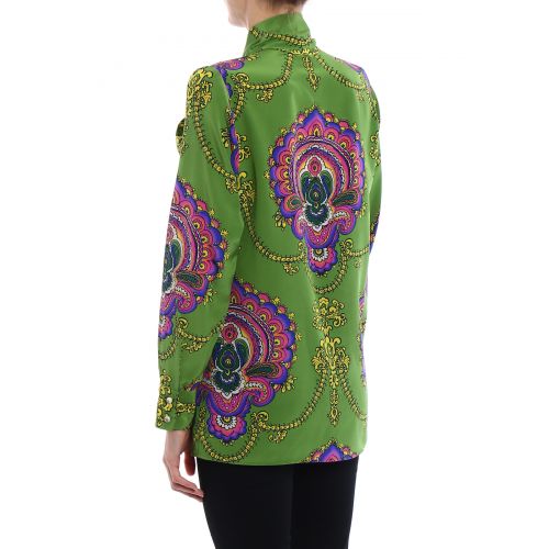 구찌 Gucci 70s graphic print silk shirt