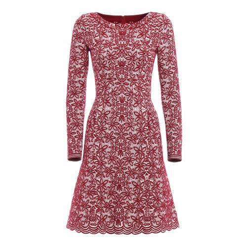  Alaia Jacquard wool blend flared dress