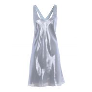 Alberta Ferretti Silk blend shining lame short dress