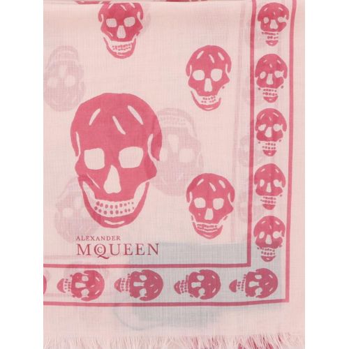  Alexander Mcqueen Silk blend Skull print scarf