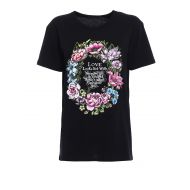Alexander Mcqueen Floral print black T-shirt