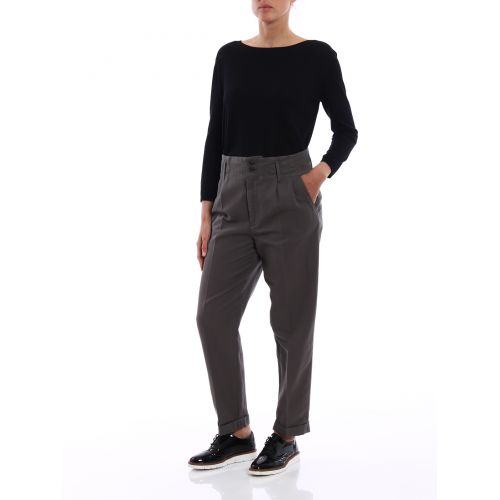  Aspesi Linen blend ankle length trousers