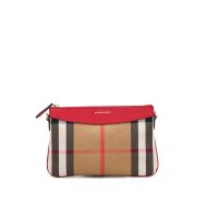 Burberry Canvas and leather Peyton clutch