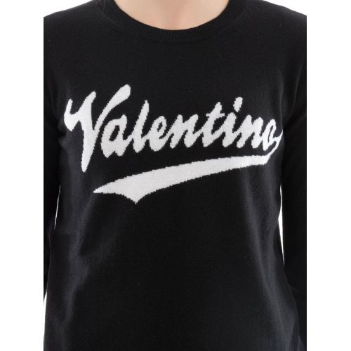  Valentino Cashmere blend intarsia logo jumper
