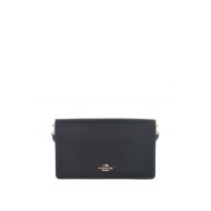 Coach Black hammered leather clutch