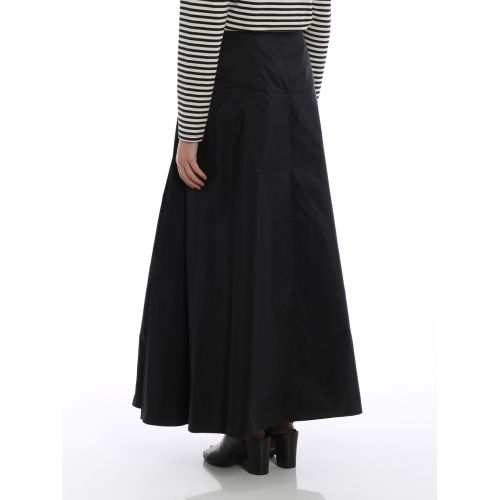  Stella Mccartney Cynthia black taffeta long skirt