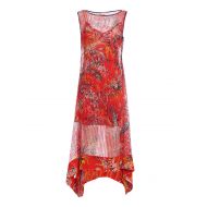Diane Von Furstenberg Floral asymmetric tiered dress