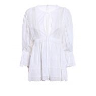 Dolce & Gabbana Lace trim batista cotton blouse