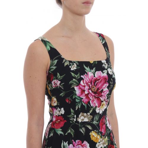  Dolce & Gabbana Floral cady sleeveless dress