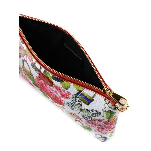  Dolce & Gabbana Floral print leather zipped clutch