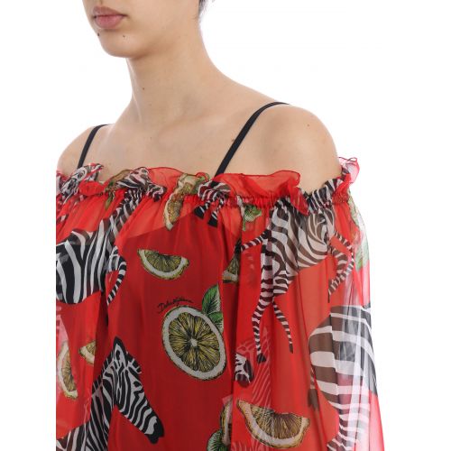  Dolce & Gabbana Printed silk chiffon blouse