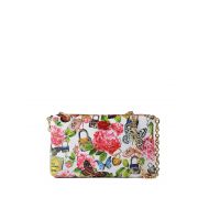 Dolce & Gabbana Floral print leather zipped clutch