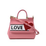 Dolce & Gabbana Sicily Love small pink leather bag