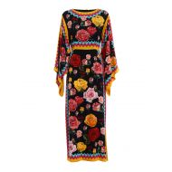 Dolce & Gabbana Rose print silk charmeuse gown