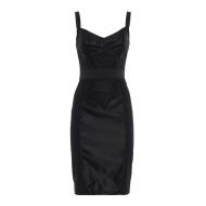 Dolce & Gabbana Satin and lace fitted corset dress