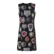 Dolce & Gabbana Heart print brocade shift dress