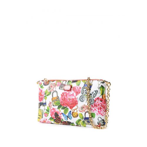  Dolce & Gabbana Floral print leather zipped clutch