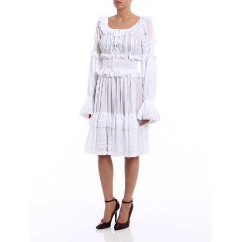  Dolce & Gabbana Frilled cotton voile dress