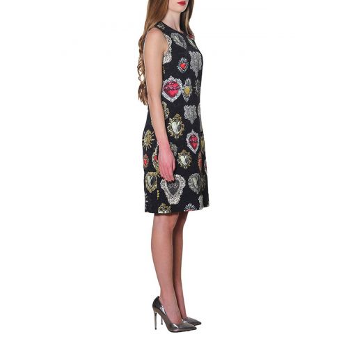  Dolce & Gabbana Heart print brocade shift dress