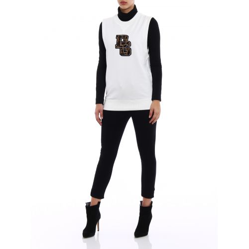 Dolce & Gabbana Animal print DG patch sweatshirt