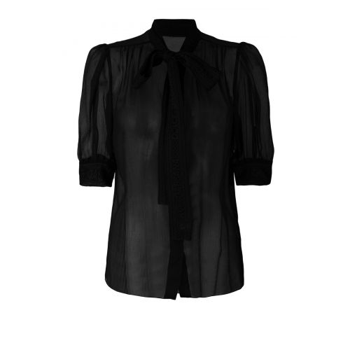  Dolce & Gabbana Sheer silk blend chiffon shirt