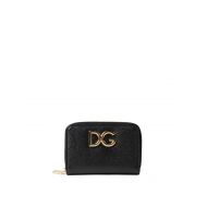 Dolce & Gabbana Black Dauphine compact wallet