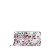 Dolce & Gabbana Rose print Dauphine leather wallet
