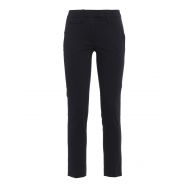 Dondup Perfect black cotton drill trousers