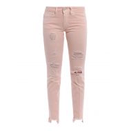 Dondup Monroe pink destroyed crop jeans