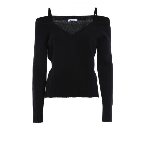  Dondup Lace detail wool cashmere sweater