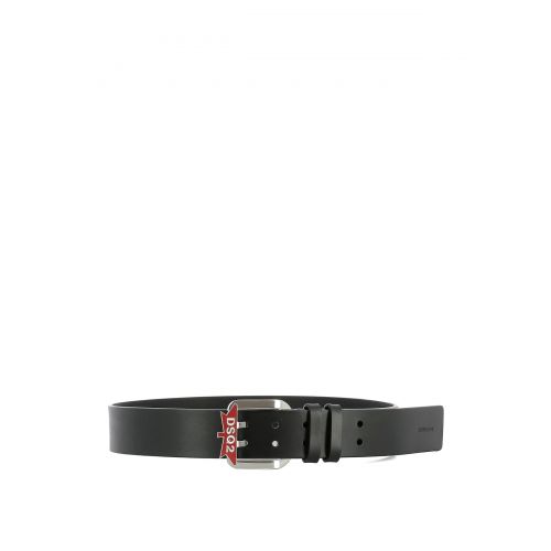  Dsquared2 Logo buckle black leather belt