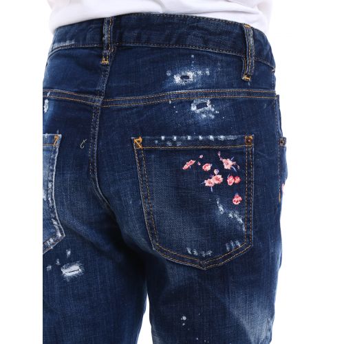  Dsquared2 Cool Girl floral embroidered jeans