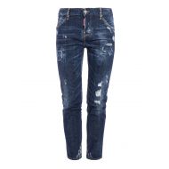 Dsquared2 Distressed denim five pocket jeans