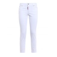 Dsquared2 Twiggy white denim cropped jeans