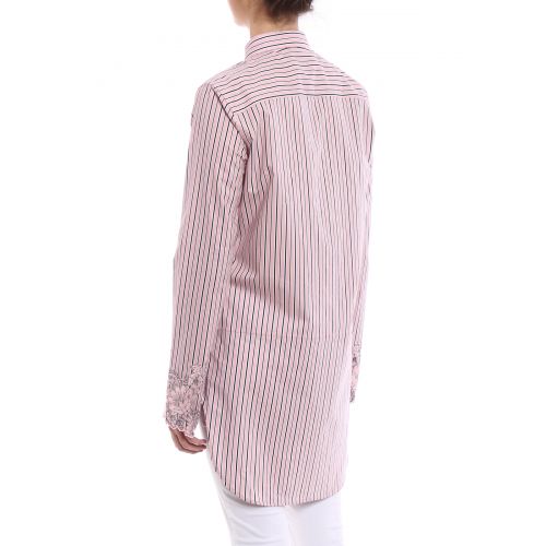  Ermanno Scervino Embroidered striped long shirt