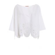 Ermanno Scervino Cotton and lace boxy blouse