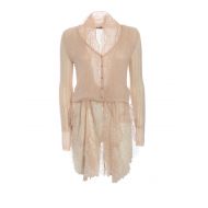 Ermanno Scervino Nude cardigan with silk and laces