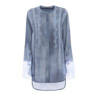 Ermanno Scervino Lace detailed faded effect shirt
