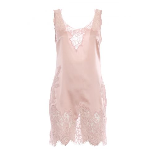  Ermanno Scervino Light pink satin lingerie dress