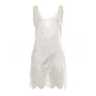 Ermanno Scervino Off-white satin lingerie dress